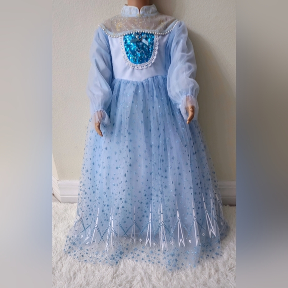 Enchanting Ice Princess Dress Inspired by Elsa With Accessories